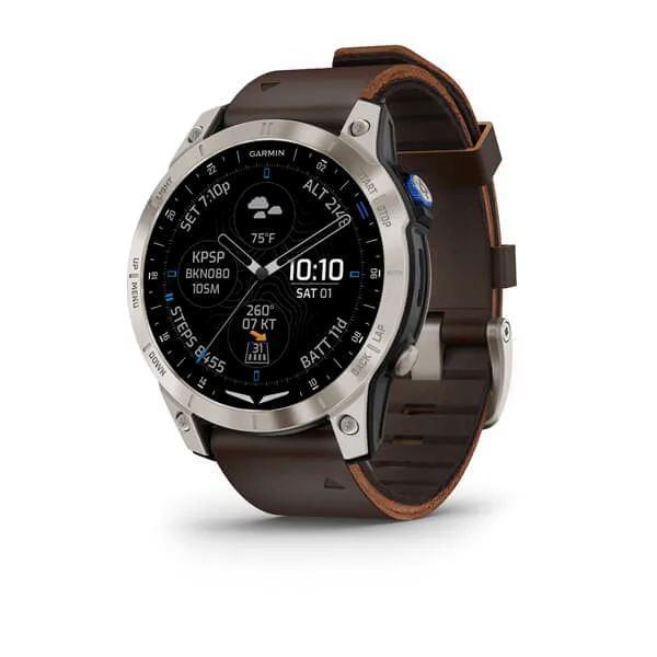 d2 mach 1 - montre aviateur connectée - bracelet en cuir