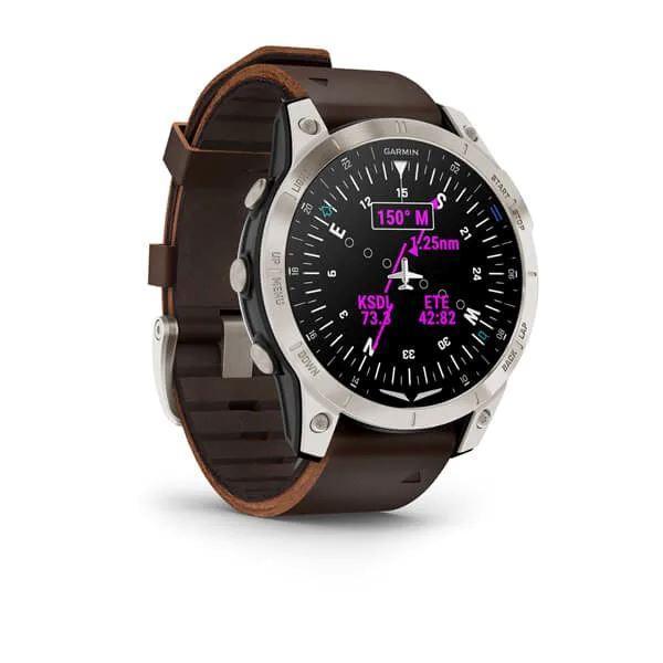 d2 mach 1 - montre aviateur connectée - bracelet en cuir