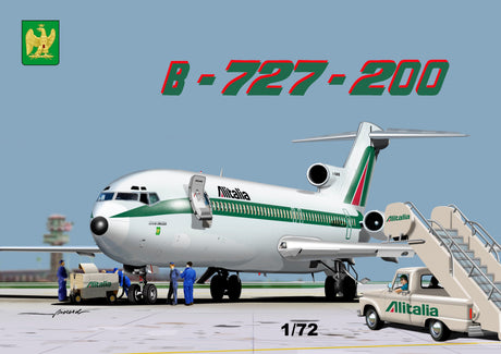 Maquette 1/72 BOEING 727-200 Alitalia MACH2 MAQUETTES A CONSTRUIRE MACH 2