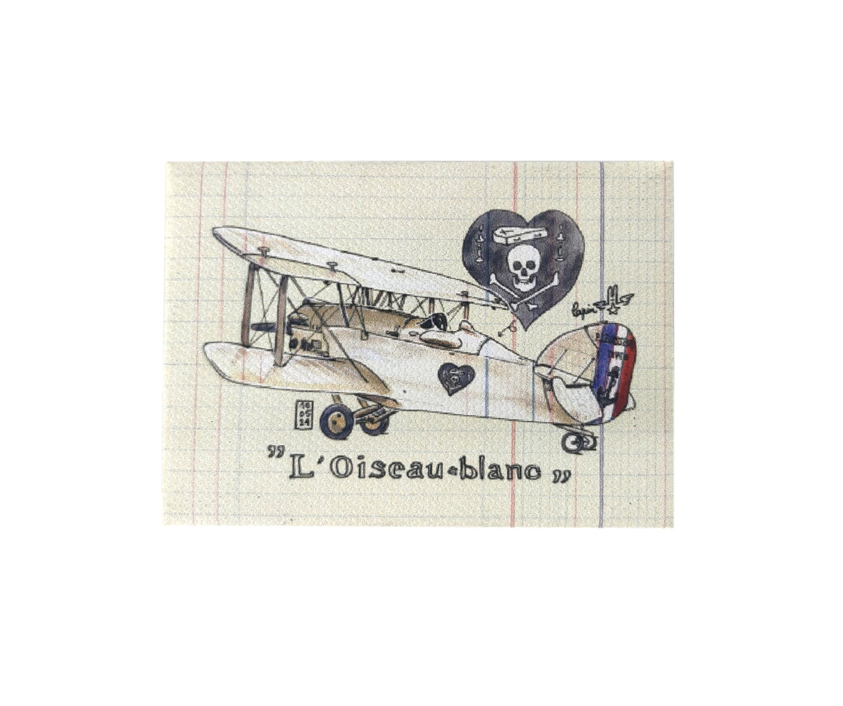 Magnet Canevas : L'Oiseau blanc - Lapin