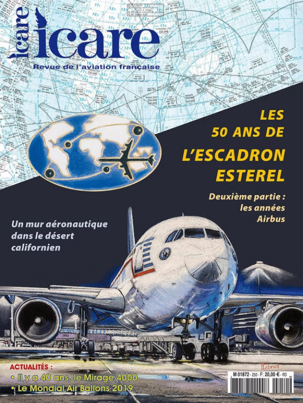 Première de couverture de la revue de l'aviation française Icare, Mes 50 ans de l'escadron Esterel