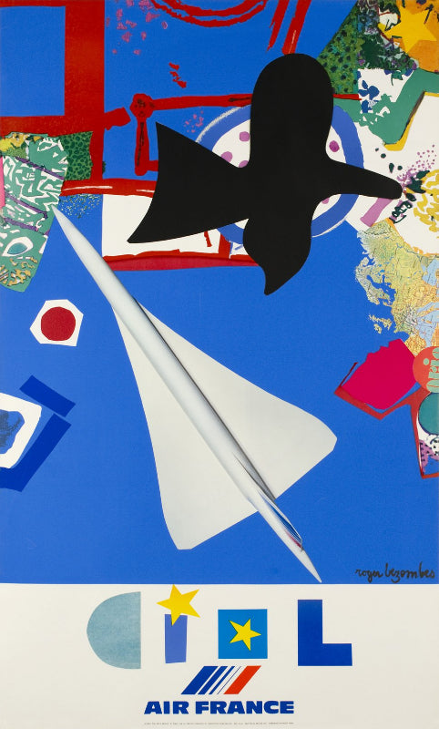 affiche patrimoine air france, "Ciel" de Bézombes
