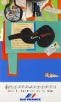 Affiche Air France Joie festival de la vie par Roger Bézombes