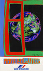 Affiche Air France Roger Bezombes Merveilles de la Terre