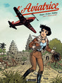 Première de couverture de la bande dessinée L'Aviatrice, tome 2 : Aventures orientales par Borgers, Di Sano et Walthéry aux éditions Paquet