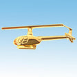Pin's doré représentant l'hélicoptère R44 Robinson