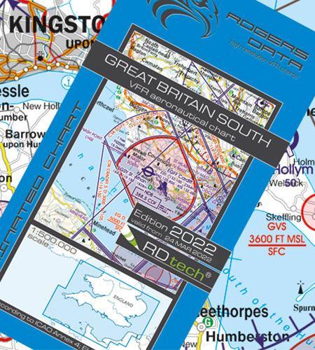 carte angleterre sud vfr oaci 2022 - rogers data