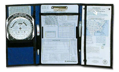 planchette portefeuille compartimentée en toile bleue