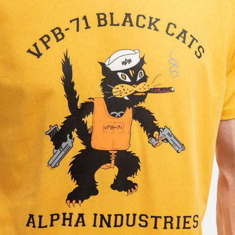 t-shirt black cats vpb-71 - alpha industries