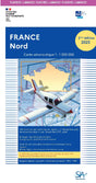 Carte VFR plastifiée France Nord 1/1000000 2e édition 2025 du SIA