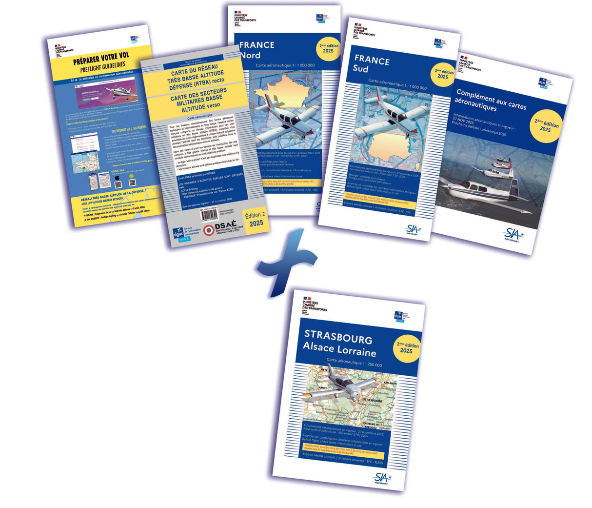 DOCUMENTS VFR 2025 2e Edition + Carte Strasbourg - SIA
