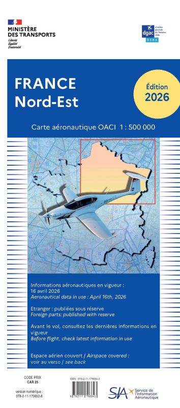 Carte OACI Nord/Est (N/E) Edition 2026
