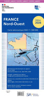 Carte OACI plastifiée Nord/Ouest Edition 2026