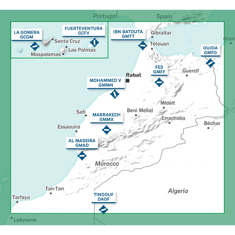 Carte Maroc 1/1000000Air Million 2026 Editerra