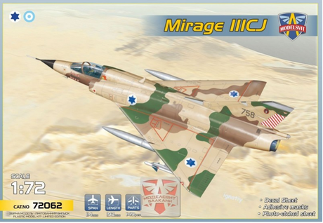 Boîte de la maquette à construire du Mirage IIICJ par Modelsvit
