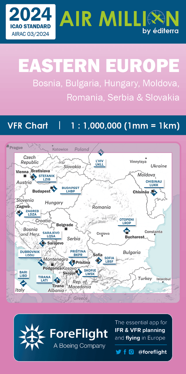 PRE-COMMANDE CARTE AIR MILLION EUROPE DE L'EST 2024 - LA BOUTIQUE DU PILOTE