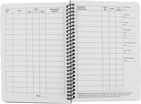 intérieur du carnet de route à spirale