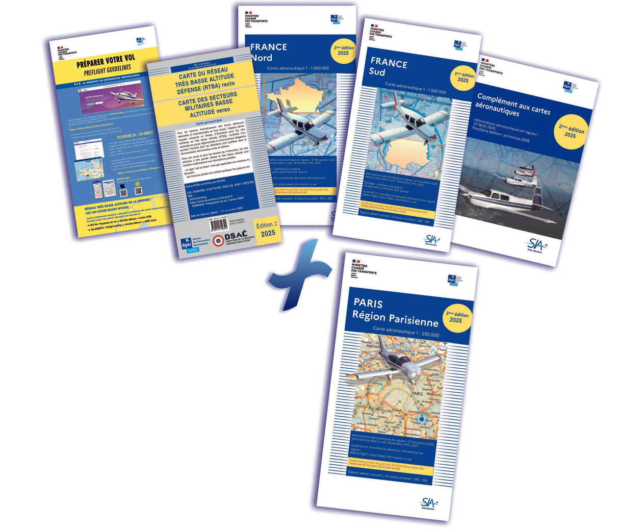 DOCUMENTS VFR 2e Edition 2025 + Carte Région Parisienne - SIA