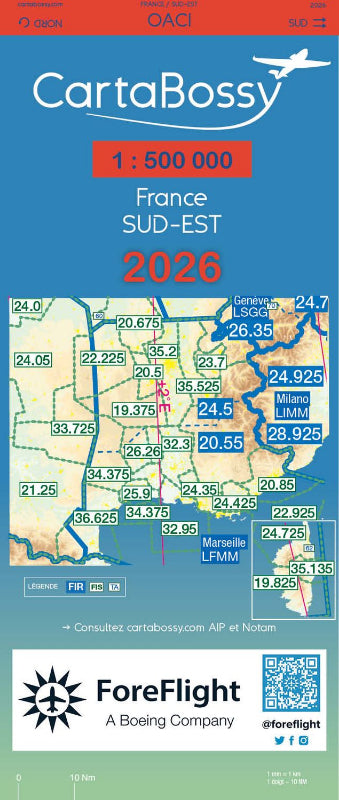 Carte Sud-Est France 2026 1/50000 Carta Bossy