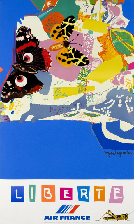 Reproduction de l'affiche Air France Liberté par Roger Bézombes