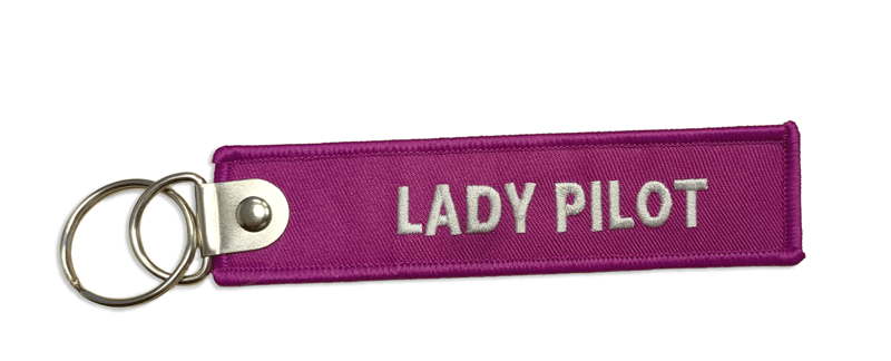 Porte-clés flamme Lady Pilot violet