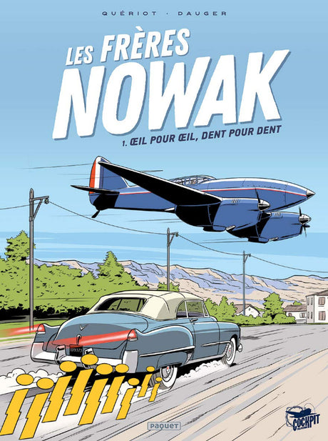 Première de couverture de la bande dessinée Les Frères Nowak, tome 1 : Œil pour œil, dent pour dent aux éditions Paquet