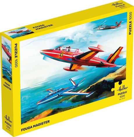 Puzzle Fouga Magister 1000 Pieces - Heller - LA BOUTIQUE DU PILOTE