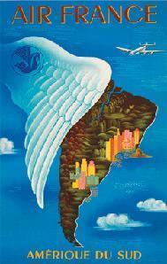 affiche musée air france 50 cm x 70 cm 46 amérique du sud