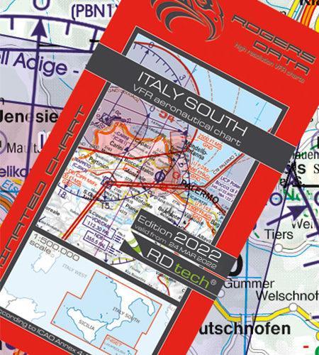 carte italie sud vfr oaci 2022 - rogers data