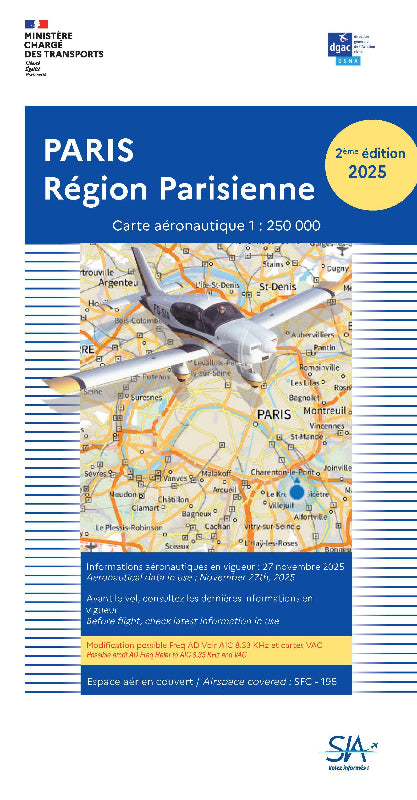 Carte SIA papier Région parisienne 2e édition novembre 2025