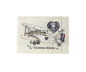 Magnet Canevas : L'Oiseau blanc - Lapin