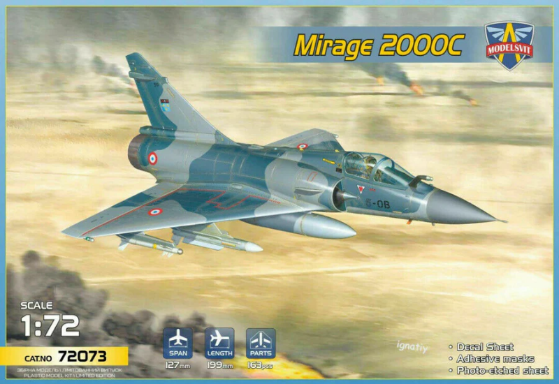 Boîte de la maquette du Mirage 2000C échelle 1/72