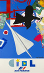affiche patrimoine air france, "Ciel" de Bézombes