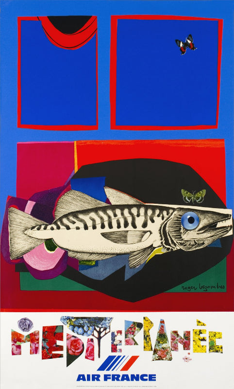Affiche Air France "Méditerranée" de Roger Bézombes 