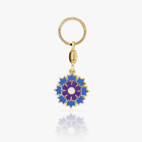 Porte-clés doré du Bleuet de France