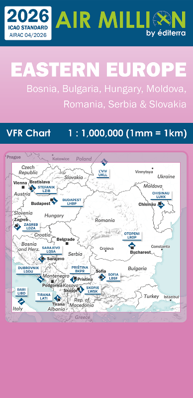 Carte Air Million Europe de l'Est 2026 Editerra (1/1 000 000)