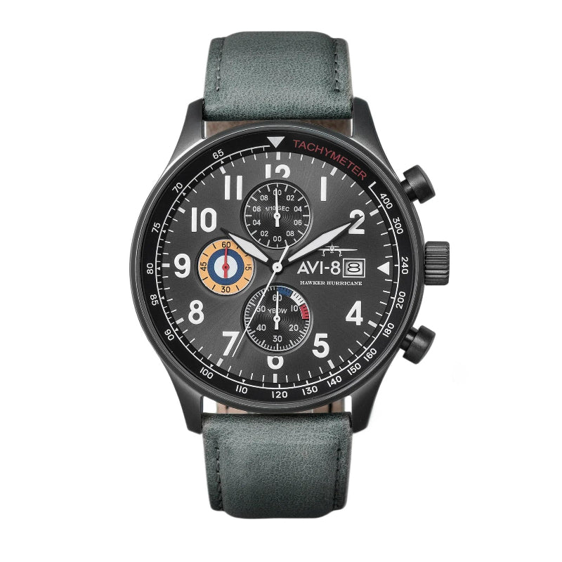Montre AVI-8 Hawker Hurricane bracelet vert cadran noir