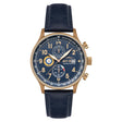 Montre AVI-8 Hawker Hurrican bracelet en cuir bleu cadran bleu