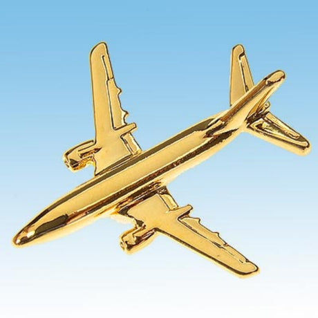 Pins doré représentant l'avion Boeing 737-500
