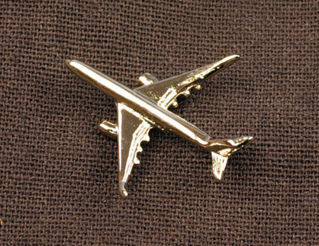 Pins Airbus A380 doré
