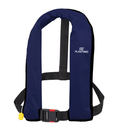 Gilet aéro bleu gonflable avec lampe et sifflet