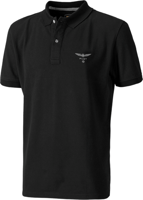Polo noir de la marque  Design4Pilot