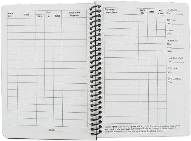 intérieur du carnet de route à spirale