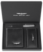 Coffret portefeuille + étui à clefs  + stylo en cuir pour le pilote de la marque design 4 pilot