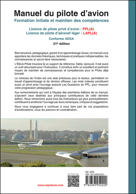 Manuel du pilote d'avion - 21e édition - Collectif Manuel Avion