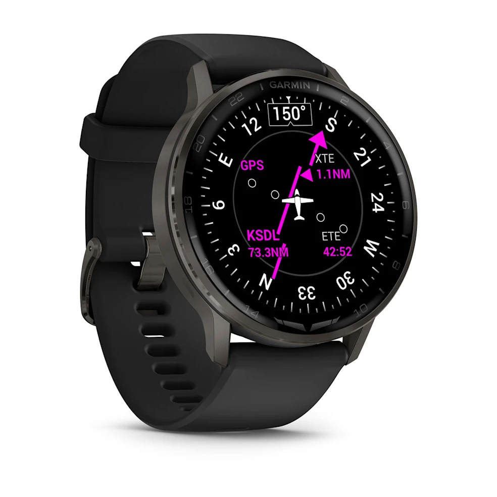 D2 X15 noire -  Garmin - Montre aviateur connectée