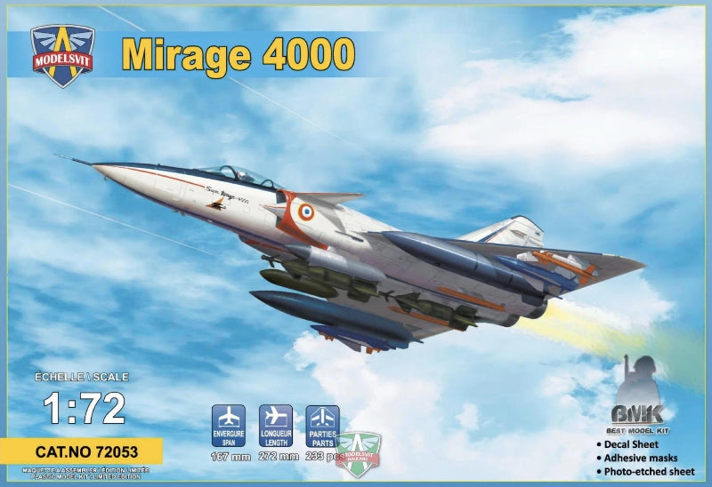 Boîte de la maquette à construire de l'avion Mirage 4000 échelle 1/72