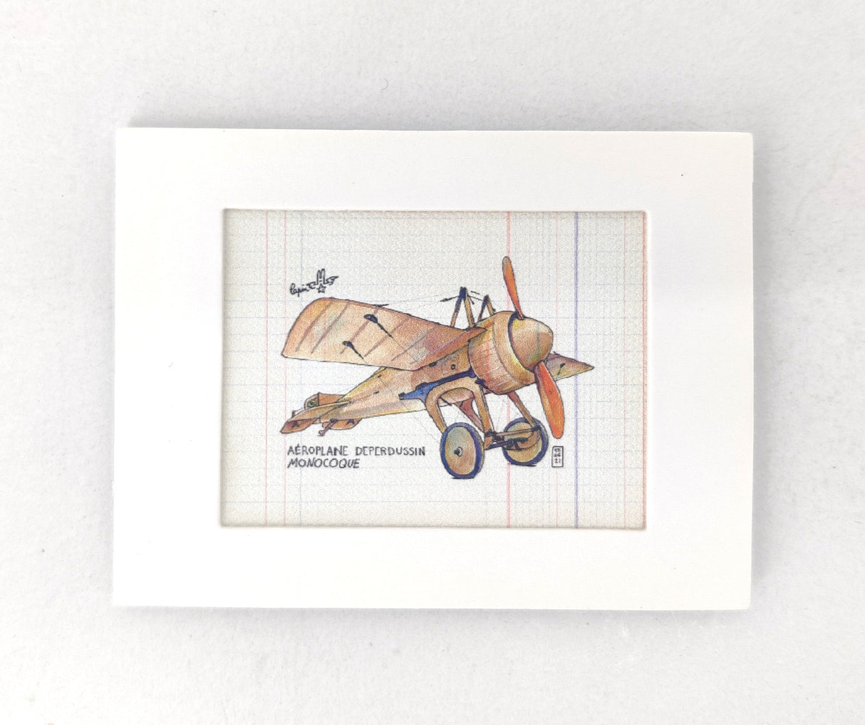 Magnet Passe-Partout Aéroplane Deperdussin monocoque - Lapin