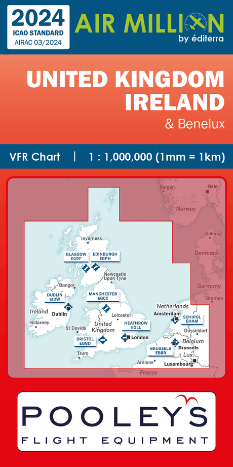 PRE-COMMANDE CARTE AIR MILLION VFR UNITED KINGDOM 2024 - LA BOUTIQUE DU PILOTE