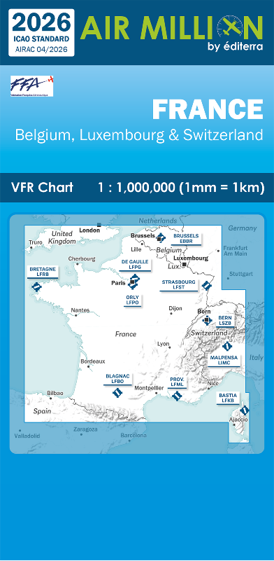Carte France Air Million 2026 1/1000000 Editerra
